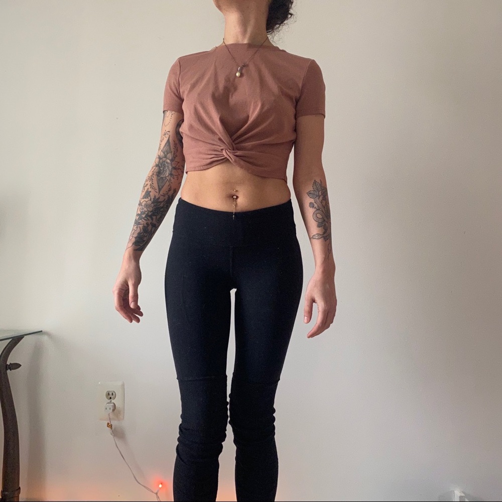 Dusty/Blush Pink Cropped Tee